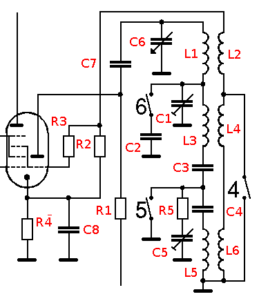 schemat oscylatora heterodyny